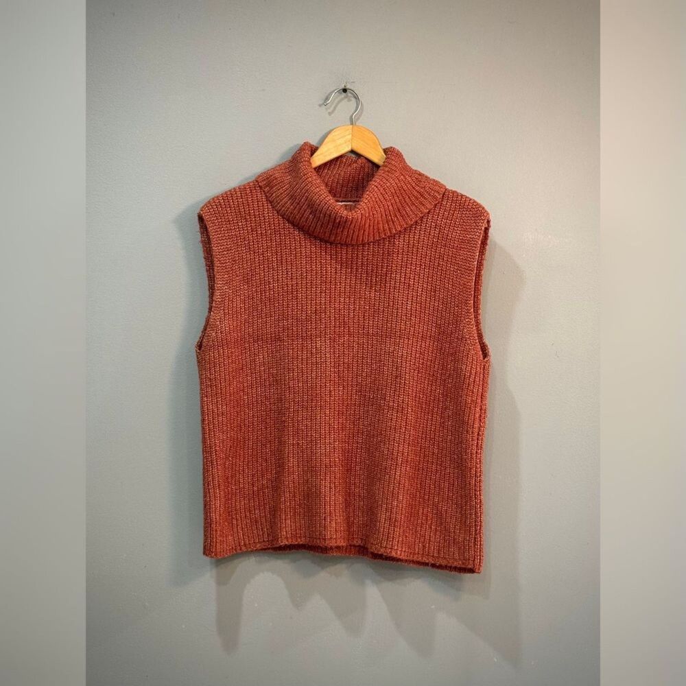 Coral Rachel Zoe Cowl Neck Sleeveless Sweater Size M EUC - Picture 3 of 5